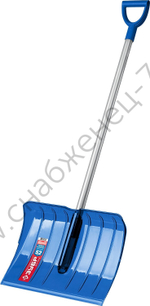 ЗУБР АНГАРА, ковш 52 см, морозостойкий поликарбонат, ударопрочная, легкий черенок из алюминия, V-ручка, снеговая лопата, Профессионал (39980)