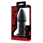 Черный анальный вибратор 5INCH RECHARGEABLE BUTTPLUG - 12,7 см. (Цвет: черный)