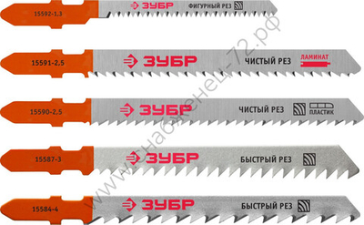 ЗУБР T-хвост., по дереву, 5шт., Набор полотен для лобзика (1595-S5)