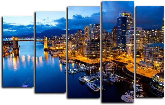 Модульная картина "Завораживающий городок"