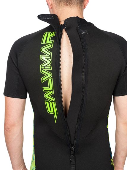 Короткий мужской гидрокостюм для серфинга Salvimar Garda Splashy Short men 3 мм