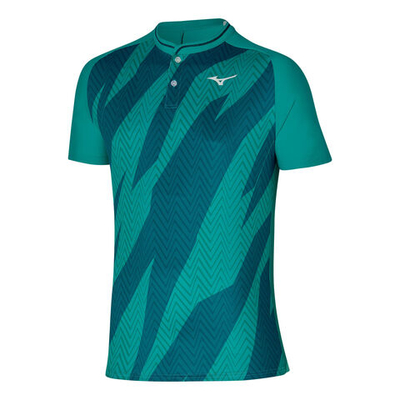 Мужское теннисное поло Mizuno Shadow Polo Men - Turquoise