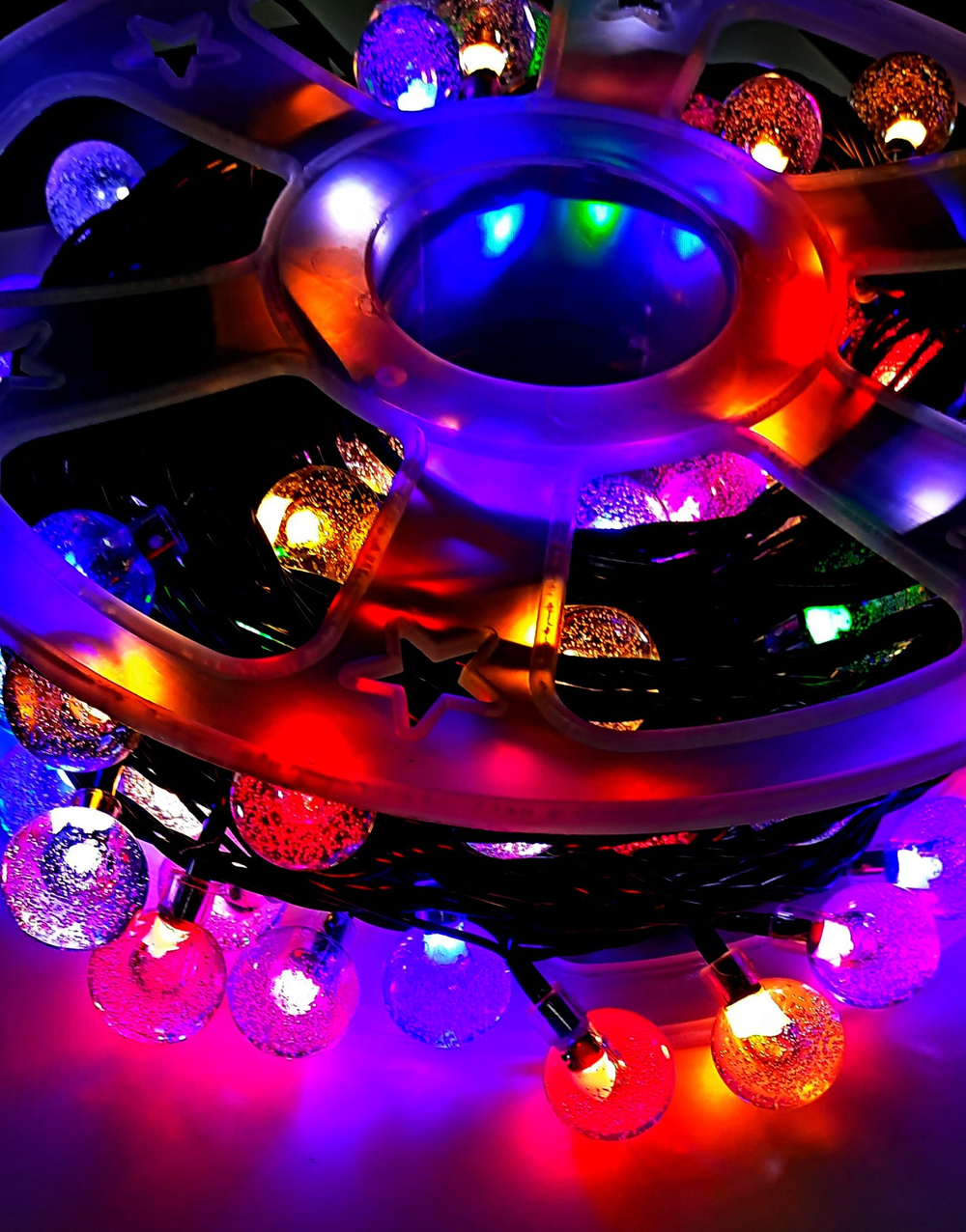 Гирлянда нить "Перламут.шарики" на катушке LED50m NEW9V