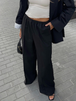 Брюки на резинке с гульфиком