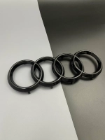 Эмблема шильдик логотип с клеевой основой Кольца для Audi 272 х 98 мм