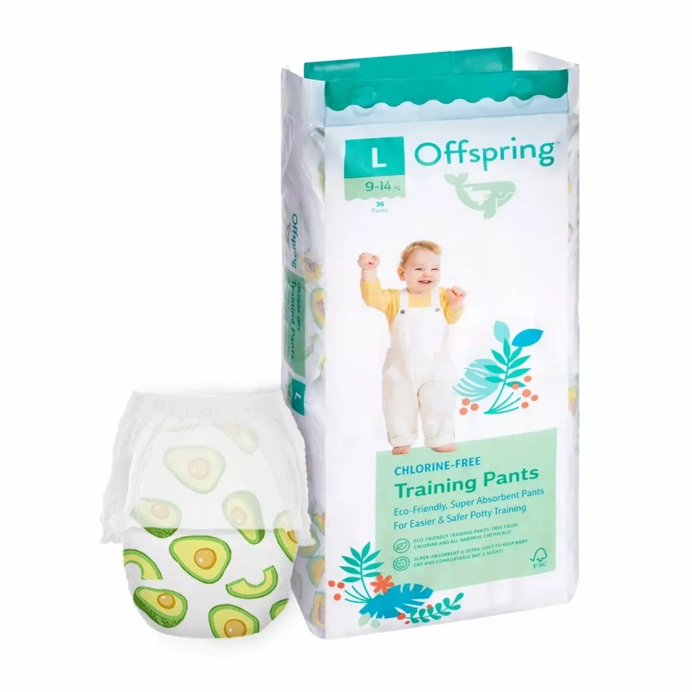 Offspring трусики-подгузники, L 9-14 кг. 36 шт. расцветка Авокадо