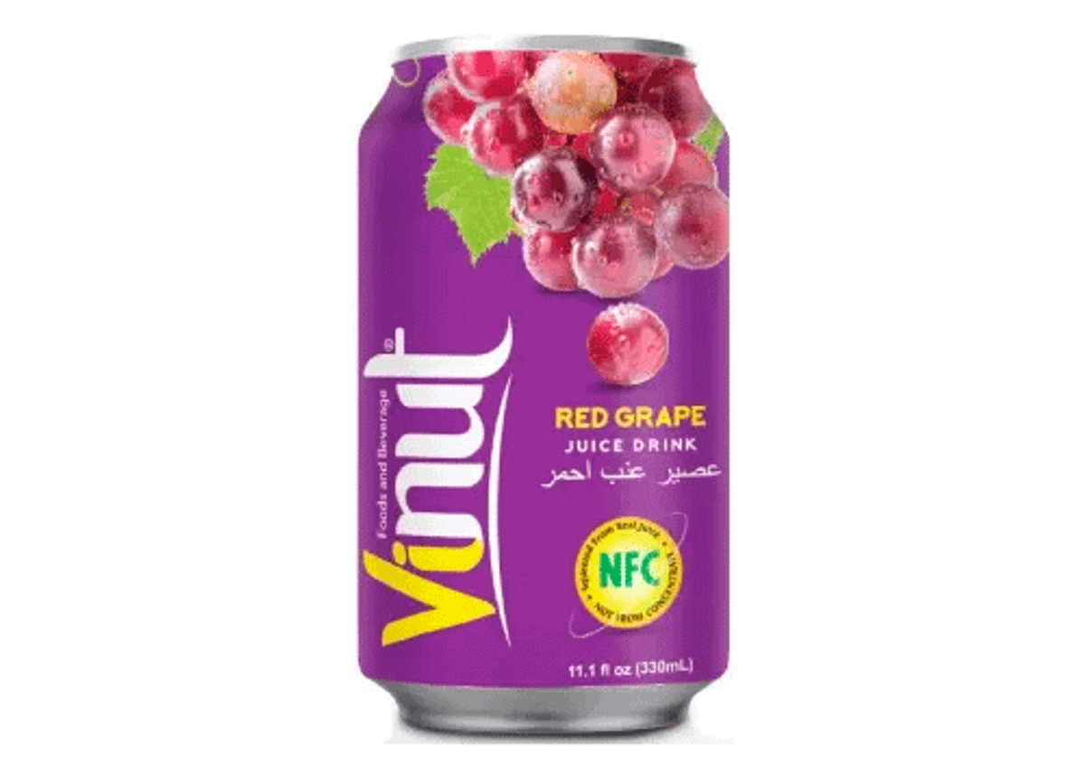 Напиток сокосодержащий VINUT Red Grape juice drink, 330мл