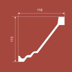 Карниз Ecopolymer, 113x116 мм