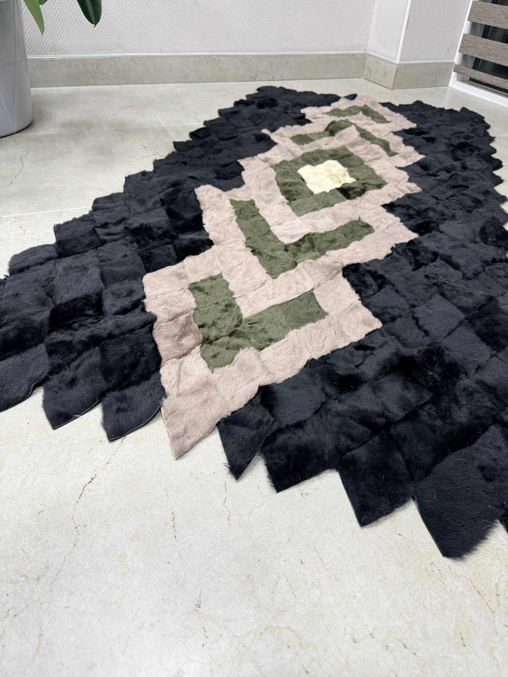 Покрывало меховое ковер из шкуры овчины