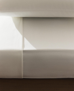 Zara Home - Простыня брюки из ситца / 40 см высотой (500 нитей), белый, 200х200х40 см