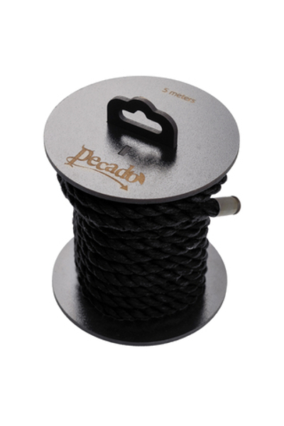 Веревка для шибари Pecado на катушке черная 5 м