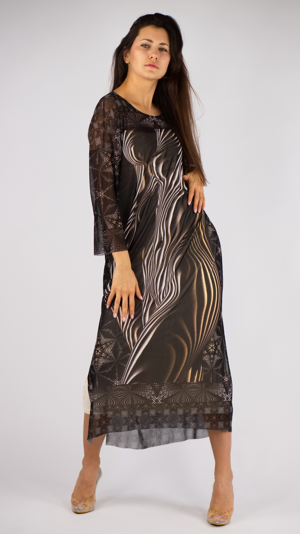 Платье-туника из сетки «Воплощение» по мотивам работ французского фотографа Дани Оливье
