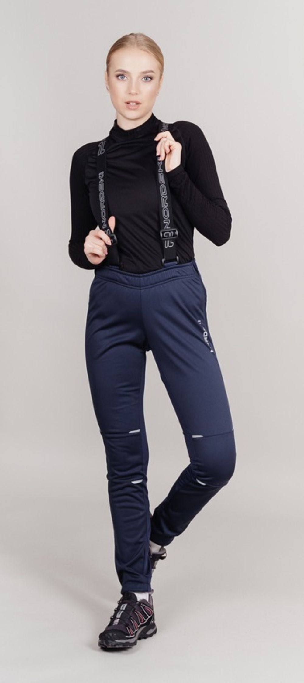 Лыжные брюки Nordski Premium темно-синие женские 442021 купить со скидкой вМоскве