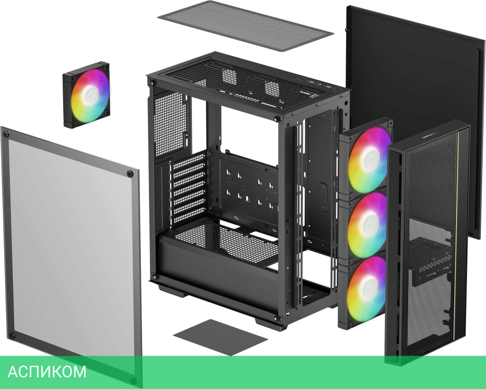 Корпус DeepCool MATREXX 55 MESH V4 без БП Black (R-MATREXX55-BKAGA4-G-4)