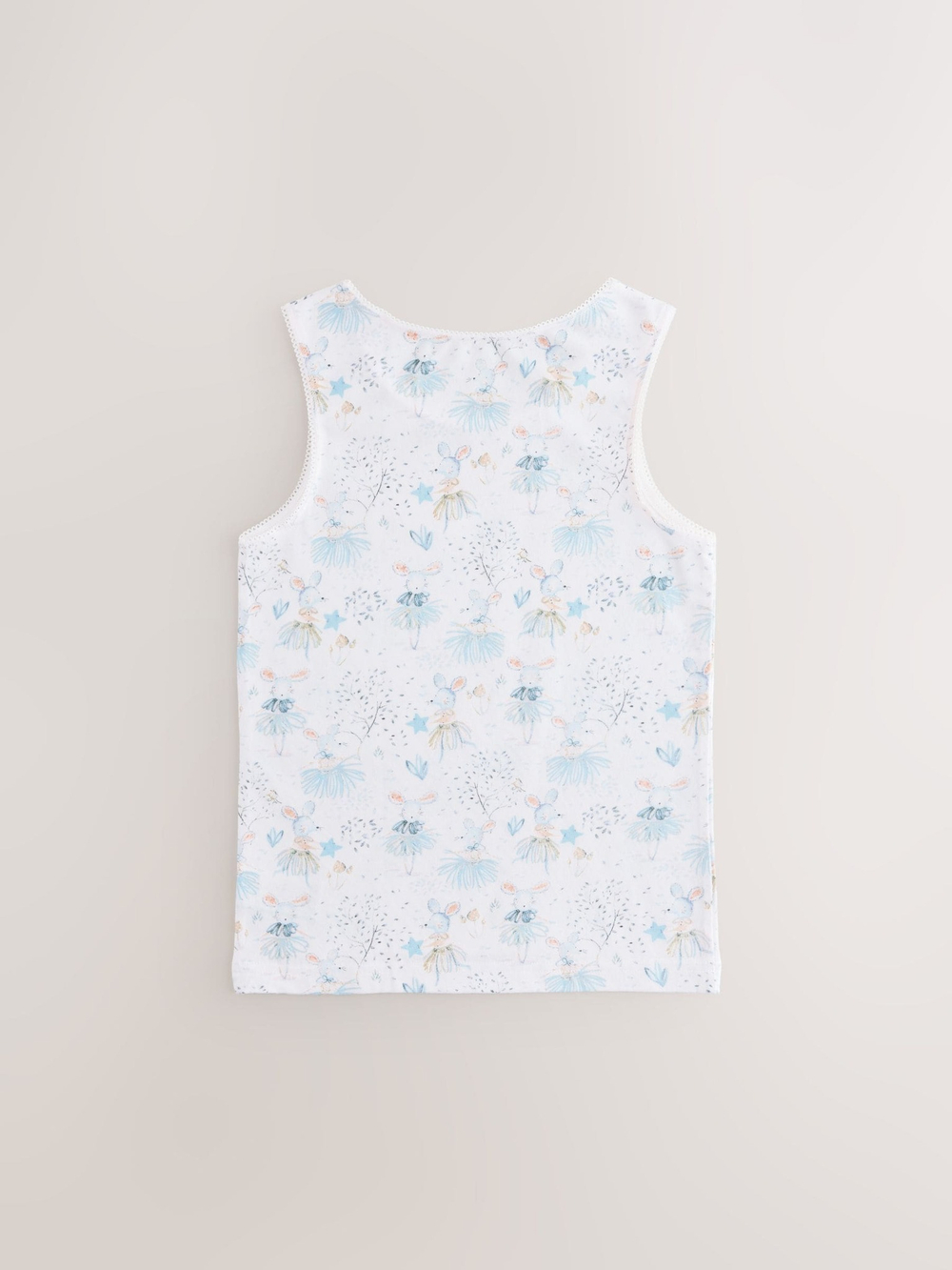 Майка для девочки Next AE6-192, 3 шт., Белый, Голубой