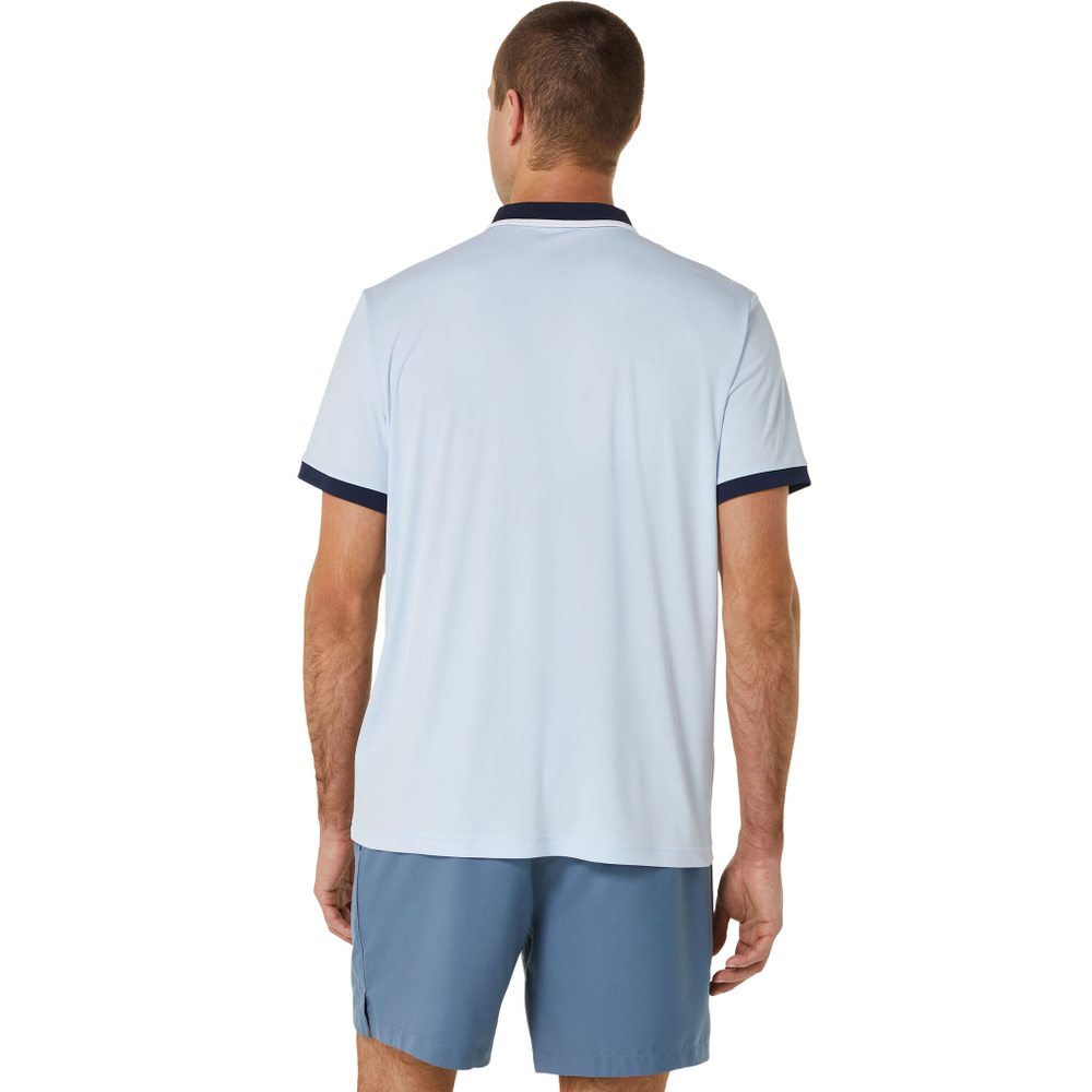 Мужское теннисное поло ASICS Court Polo Men - Light Blue, Dark Blue