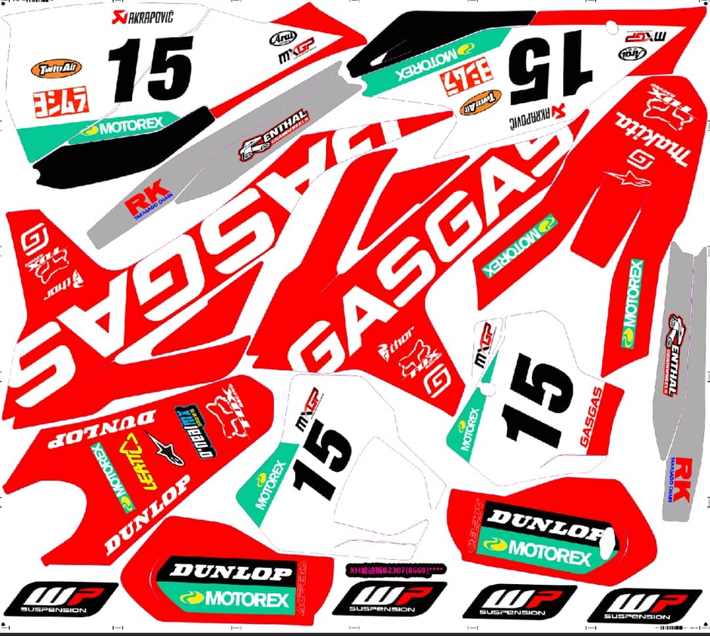 gasgas наклейки комплект