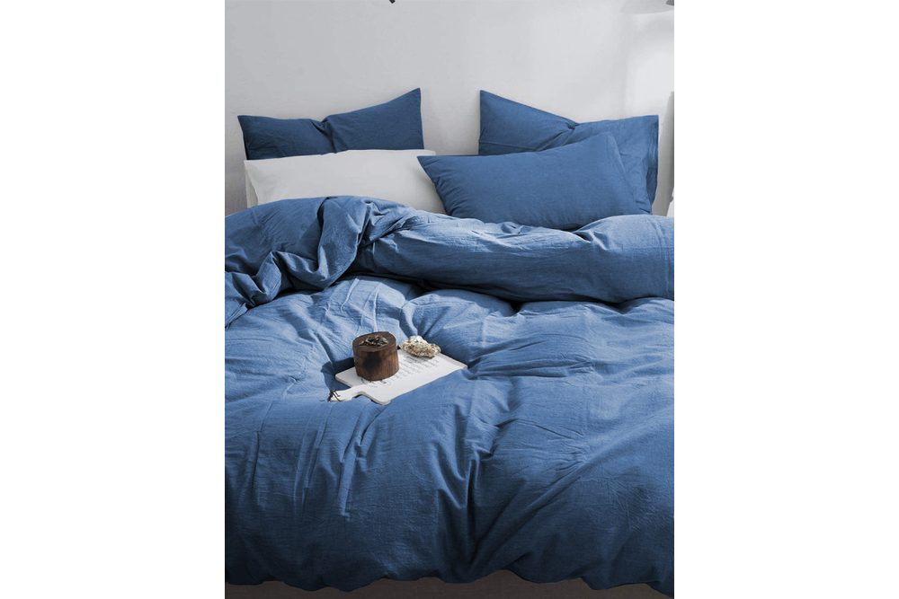 Постельное белье GoodNight Сатин Делюкс дуэт (с нав. 50х70) синий
