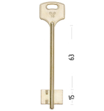 Заготовка сувальдного ключа 13952 ELB15D (желтый)