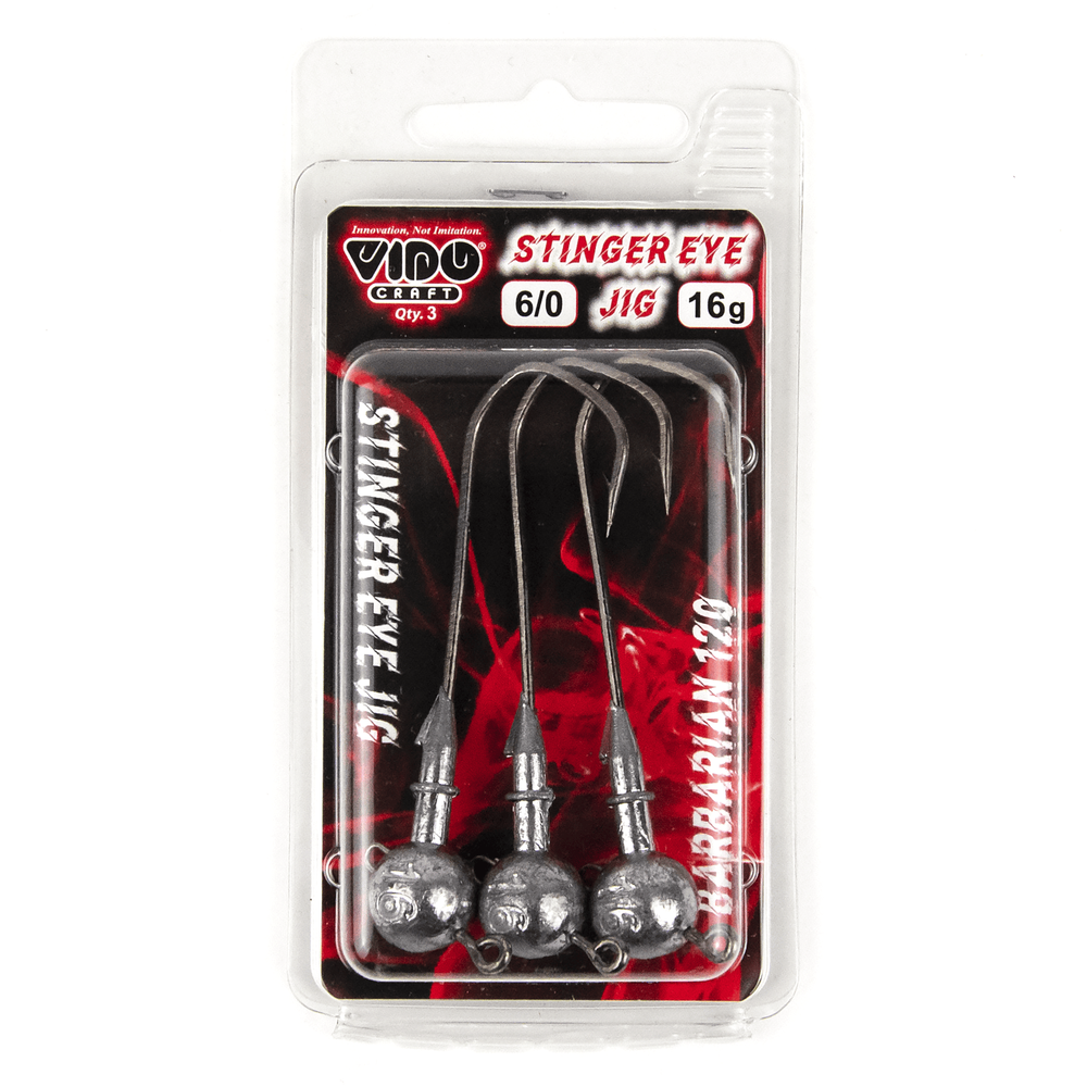 Джиг некрашеный Stinger Eye Jig, крючок Vido Craft VD-079 6/0 (3шт/уп)