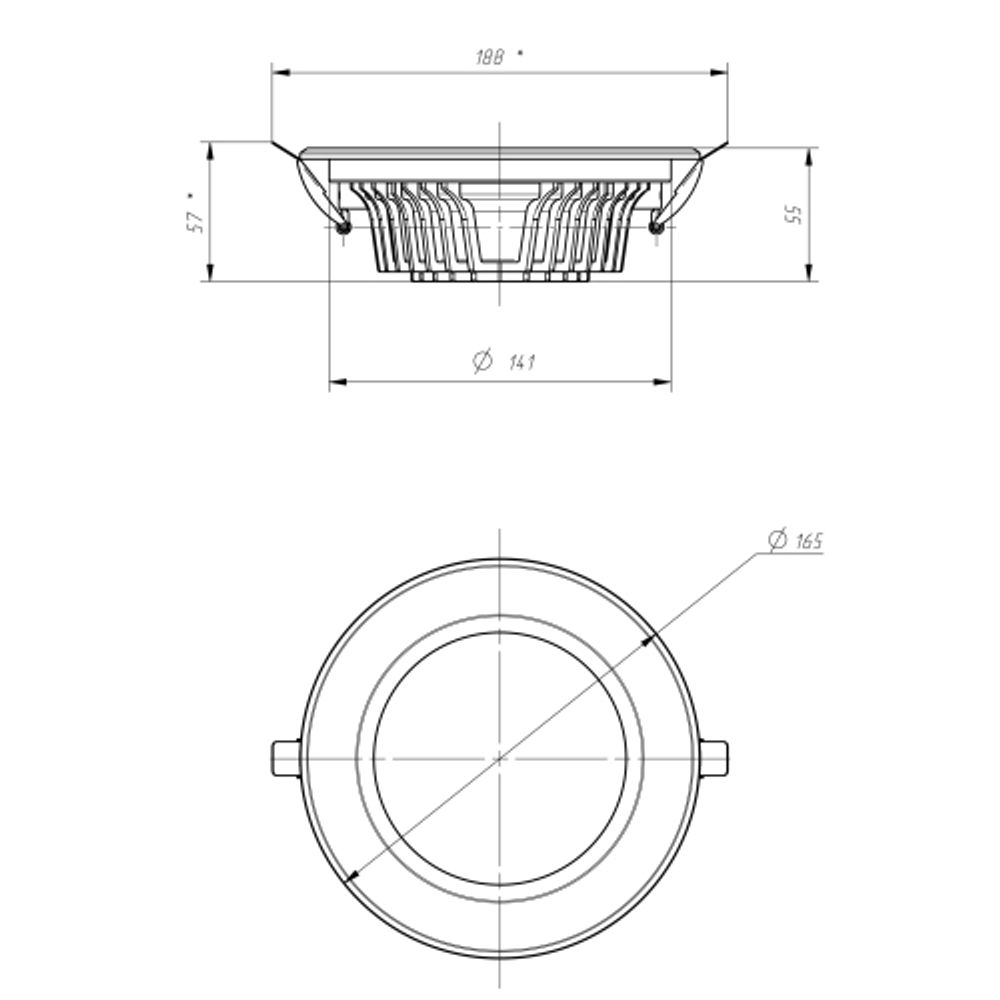 Светильник светодиодный встраиваемый Даунлайт ЭРА SDL-10-90-40K-W20 20Вт 4000K 2100Лм D167х55 5 лет гарантии