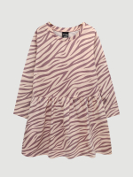 Платье с длинным рукавом Mjölk Зебра розовая