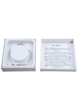 NP-08/2 Браслет с камнями «Огненный Агат»