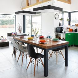 Светильник LED ЭРА Geometria SPO-164-B-40K-110 Quadro 110Вт 4000К 10500Лм IP40 800х800х80 мм черный подвесной