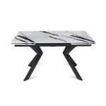 Стол раскладной Bridge (140+40+40), керамика глянцевая Panda White