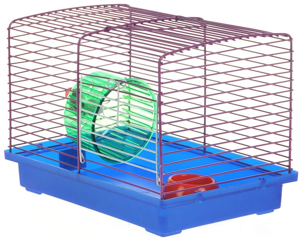ЗООМАРК Клетка для джунгариков малая с колесом и миской (511)