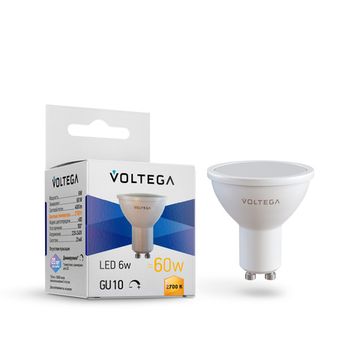 Диммируемая светодиодная лампа Simple MR16 6W 2700K 110° GU10 DIM (7238) VG2-S2GU10-2.7K-6W-D Voltega