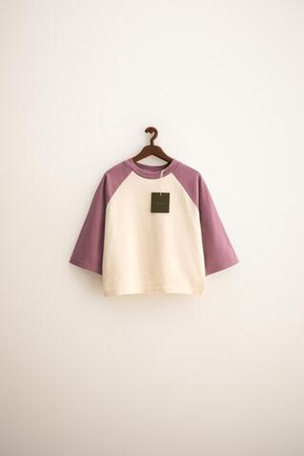 ZARA ZARA TIMELESS — ФУТБОЛКА С РУКАВАМИ РЕГЛАН, СИРЕНЕВЫЙ