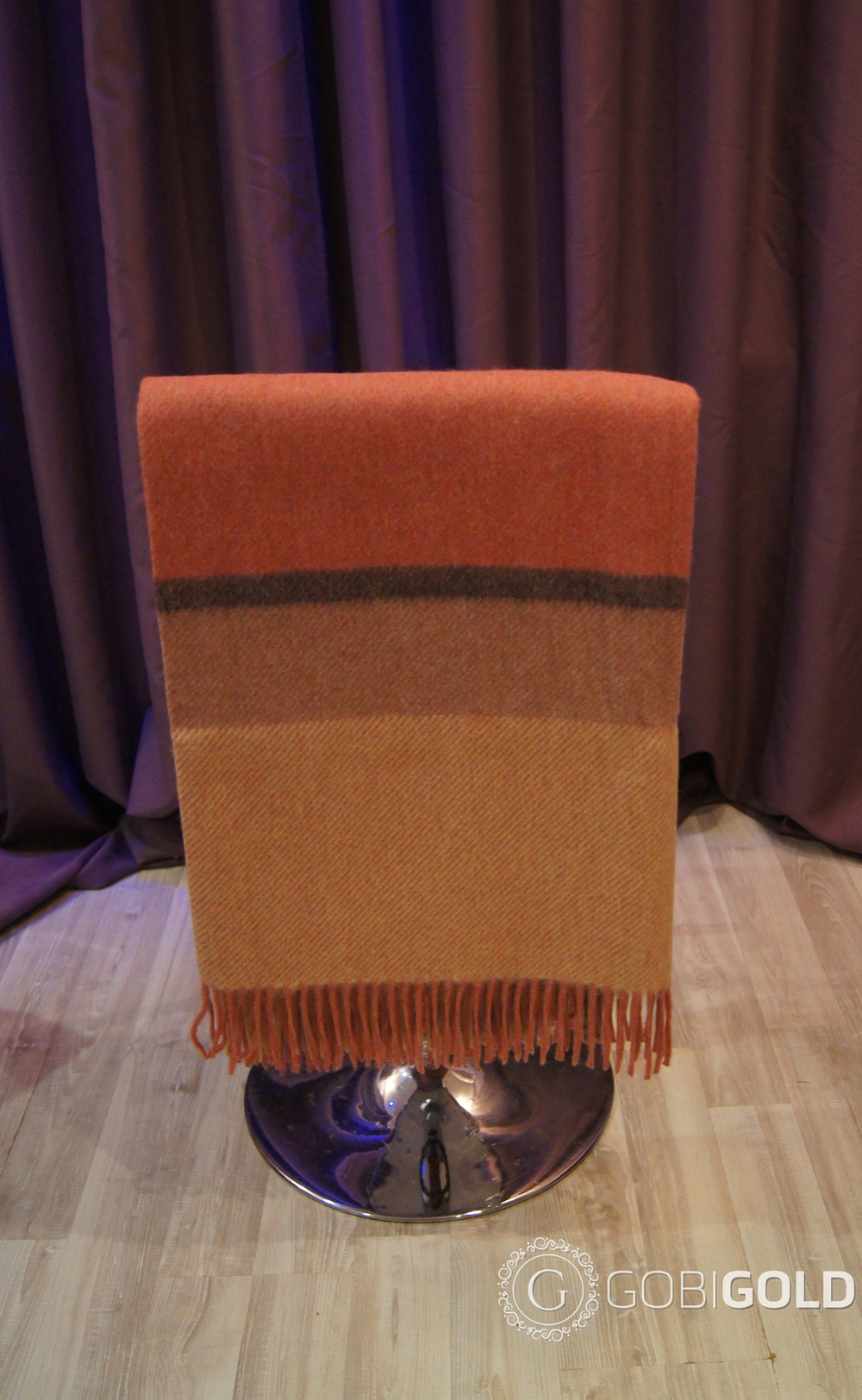 Плед из шерсти Альпаки 170x210 см. - розово-бежевый (арт. AGG001)