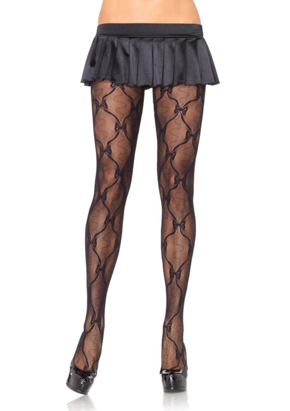 Колготки c бантиками (Размер: S-M-L) (Цвет: черный)