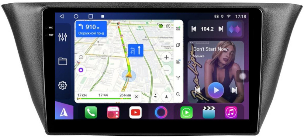 Магнитола для Iveco Daily 3 2014+ (рамка под кожу) - FarCar BM9-9620K монитор 9.5" QLED на Android 14, TS10, 4+32Гб, CarPlay, 4G SIM-слот