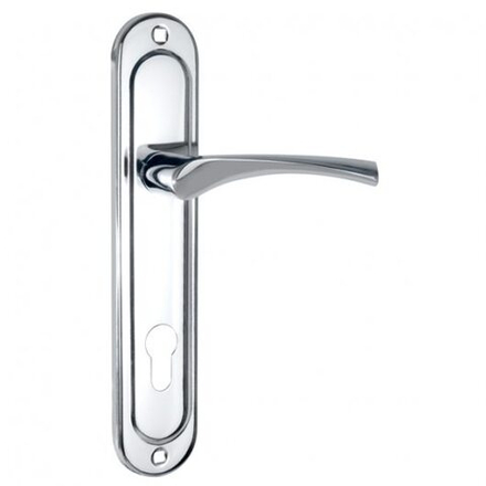 Ручка на планке HANDLE90.CRONA.18-85 СР Хром (41977)