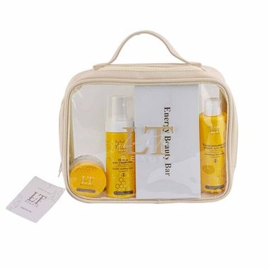 Набор по уходу за лицом для комбинированной кожи(тоник 1206,крем 1220,пенка 1268,массажер бел.уп,сумка-органайзер) La and Te beaute LT-CB6