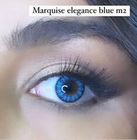 Серо-голубые линзы c окантовкой на 12 мес. Marquise elegance blue m2