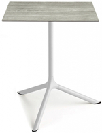 Стол ламинированный обеденный Scab Design Tripe Maxi, белый, состаренный серый дуб