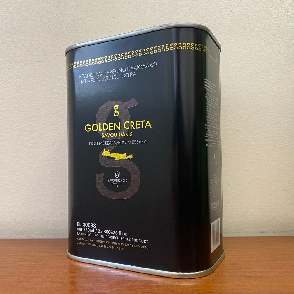 Оливковое масло EXTRA VIRGIN OLIVE OIL PDO MESSARA "GOLDEN CRETA 750 мл, ж/б, Греция