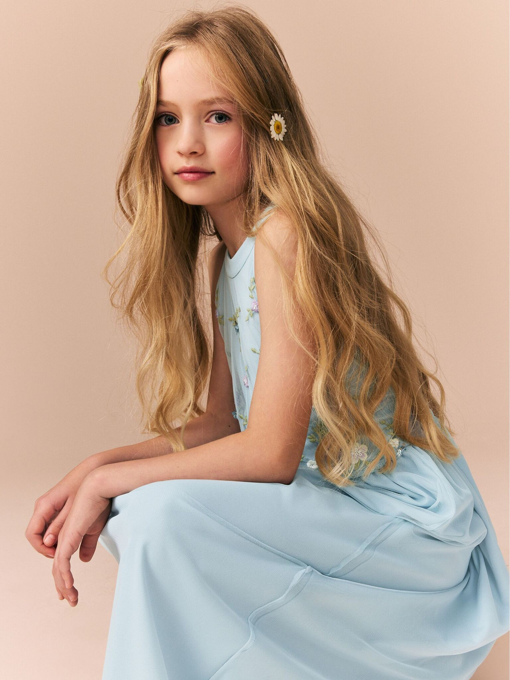 Платье для девочки Next E47-975, Голубой