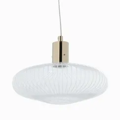 Подвесной светильник Waterfall Ø25 см, прозрачный, золотистый