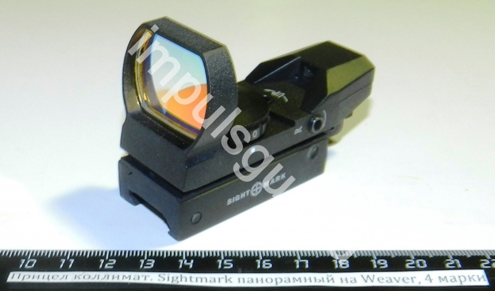 Коллиматорный прицел Sightmark панорамный на Weaver, 4 марки SM13003B-BOX