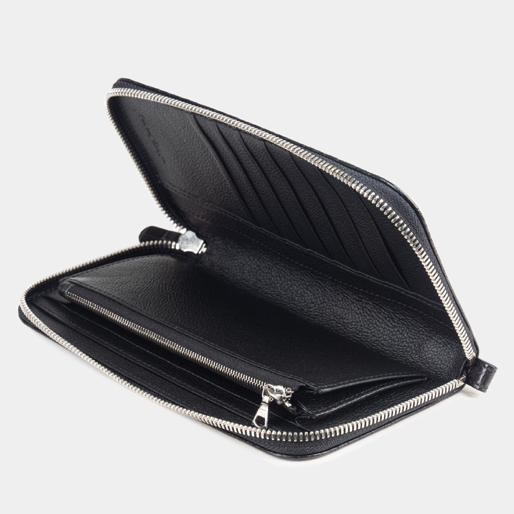 Кошелек Marquise из кожи аллигатора, черного цвета