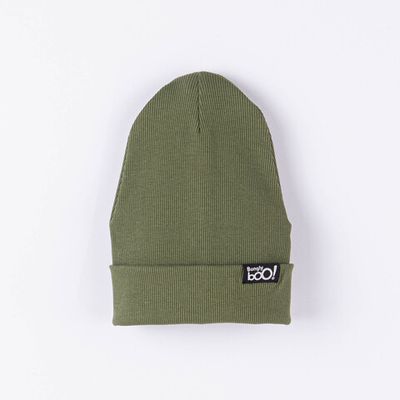 Two-ply turn-up jersey hat - Khaki