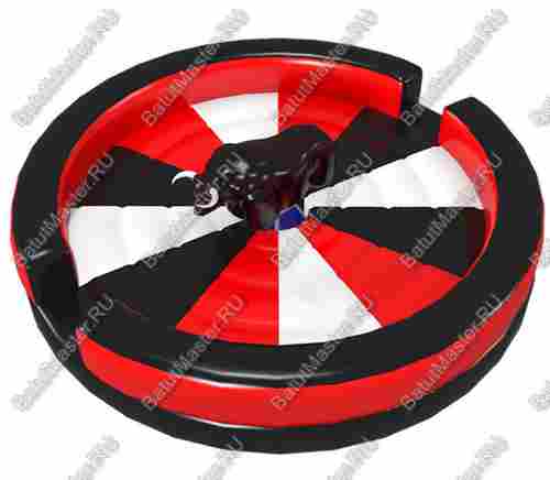 Надувной аттракцион Родео, бык+батут, "Рулетка", круглый, 6*6*3 м