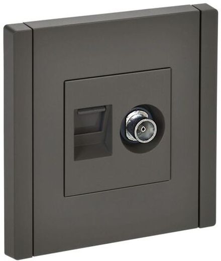 Розетка 2-м TV+RJ45 кат.5E FORTE&PIANO FP336 сер. IEK FP-AK20-1-K03