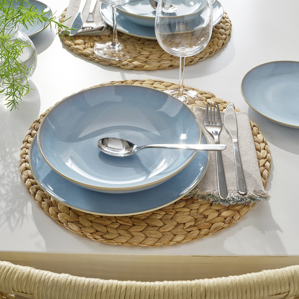 IKEA FÄRGKLAR  (ИКЕА ФÄРГКЛАР)  -  Глубокая тарелка, светло-голубая, 23 см