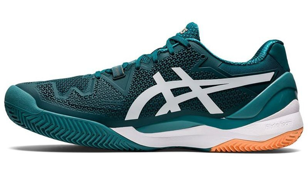 Мужские кроссовки теннисные Asics Gel-Resolution 8 Clay - velvet pine/white