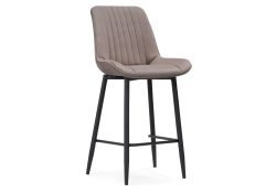 Полубарный стул Седа велюр латте / черный